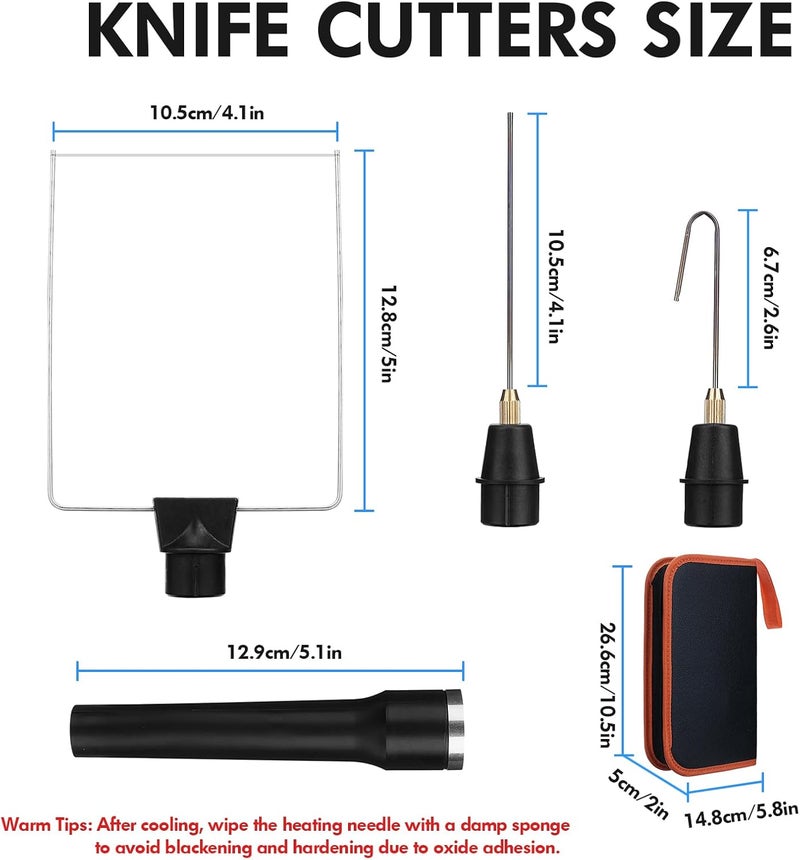 Jhua 3-in-1 Foam Cutter Hot Wire Knife Foam Cutter Tool Set Styrofoam Cutter Foam Board Cutter Electric Styrofoam Cutting Tool with 3 Cutting Machine Pen for Styrofoam Foam Cutting Arts Handcraft DIY - Image 4